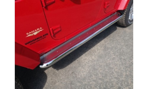 Пороги с площадкой (нерж. лист) 60,3 мм код JEEPWRAN5D3614-10 на Jeep Wrangler 3D/5D (3,6) (20106-2018) 